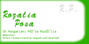 rozalia posa business card